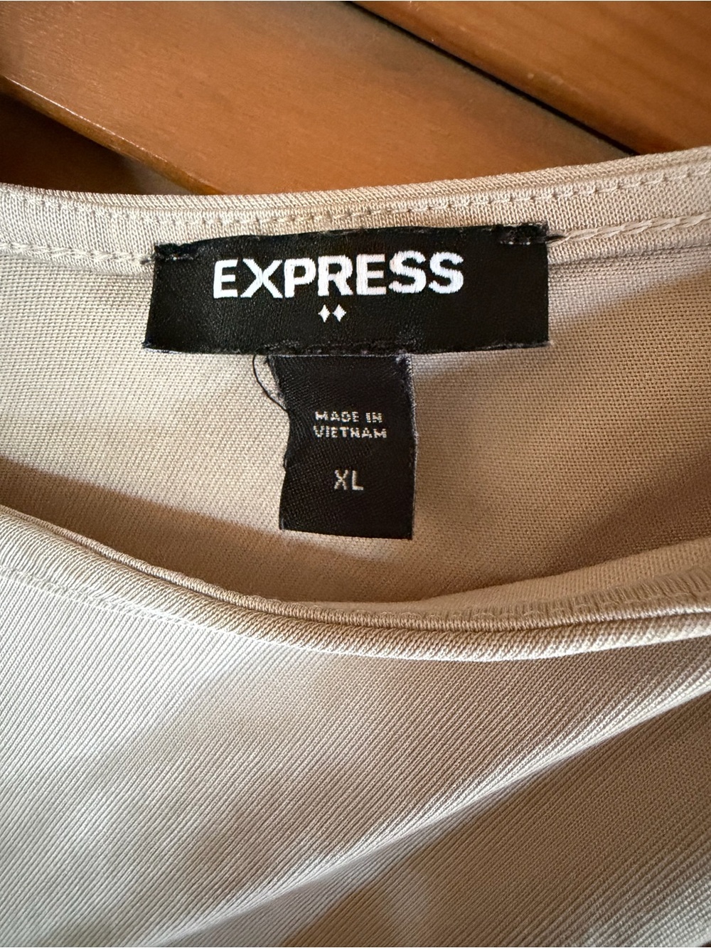 Express Beige Spaghetti Strap V-Neck Cami - Picture 2 of 3